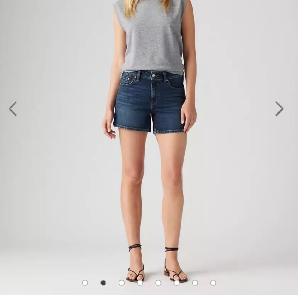 Levi's Blue Jean Shorts Mid-Rise Fitted